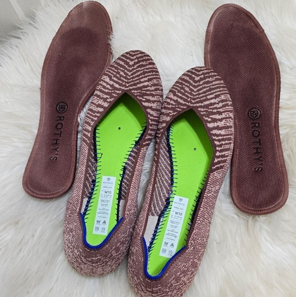 Rothy's Metallic Slip On Brown Flats Size W10🌴 - Picture 2 of 9